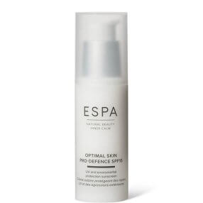 shows the pump containing ESPA SPF skin protection